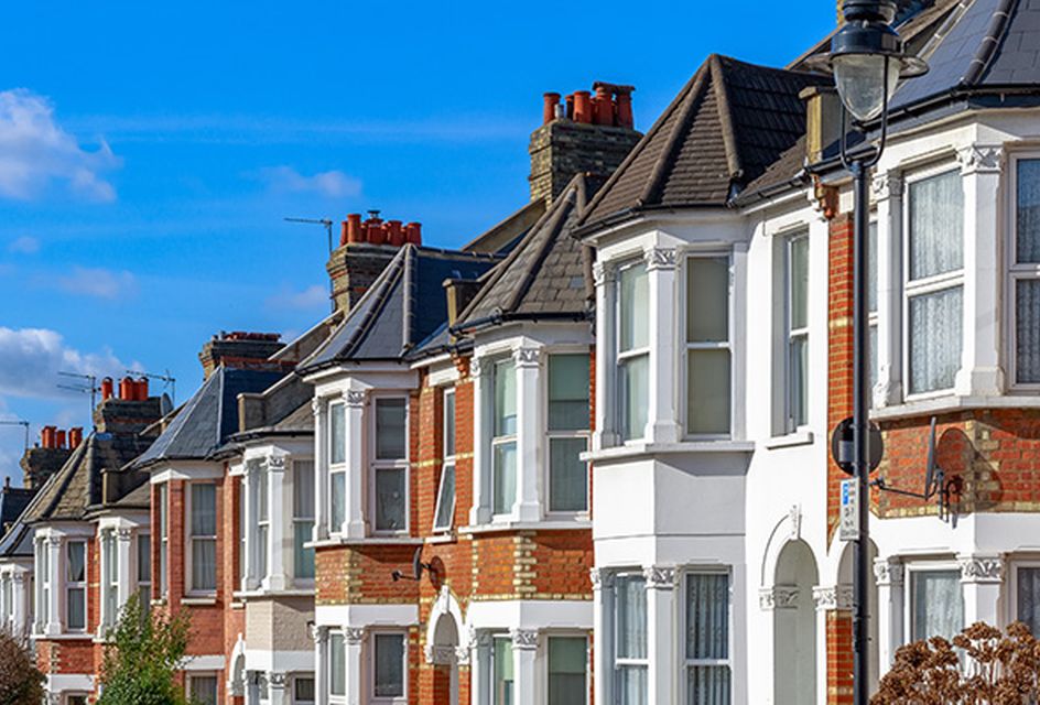 A row of terrace housing in the UK