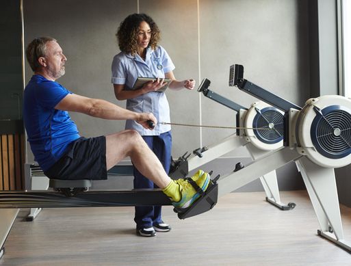 Physiotherapist with patient
