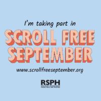 Scroll Free September social media artwork