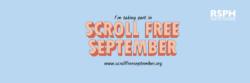 Scroll Free September social media artwork